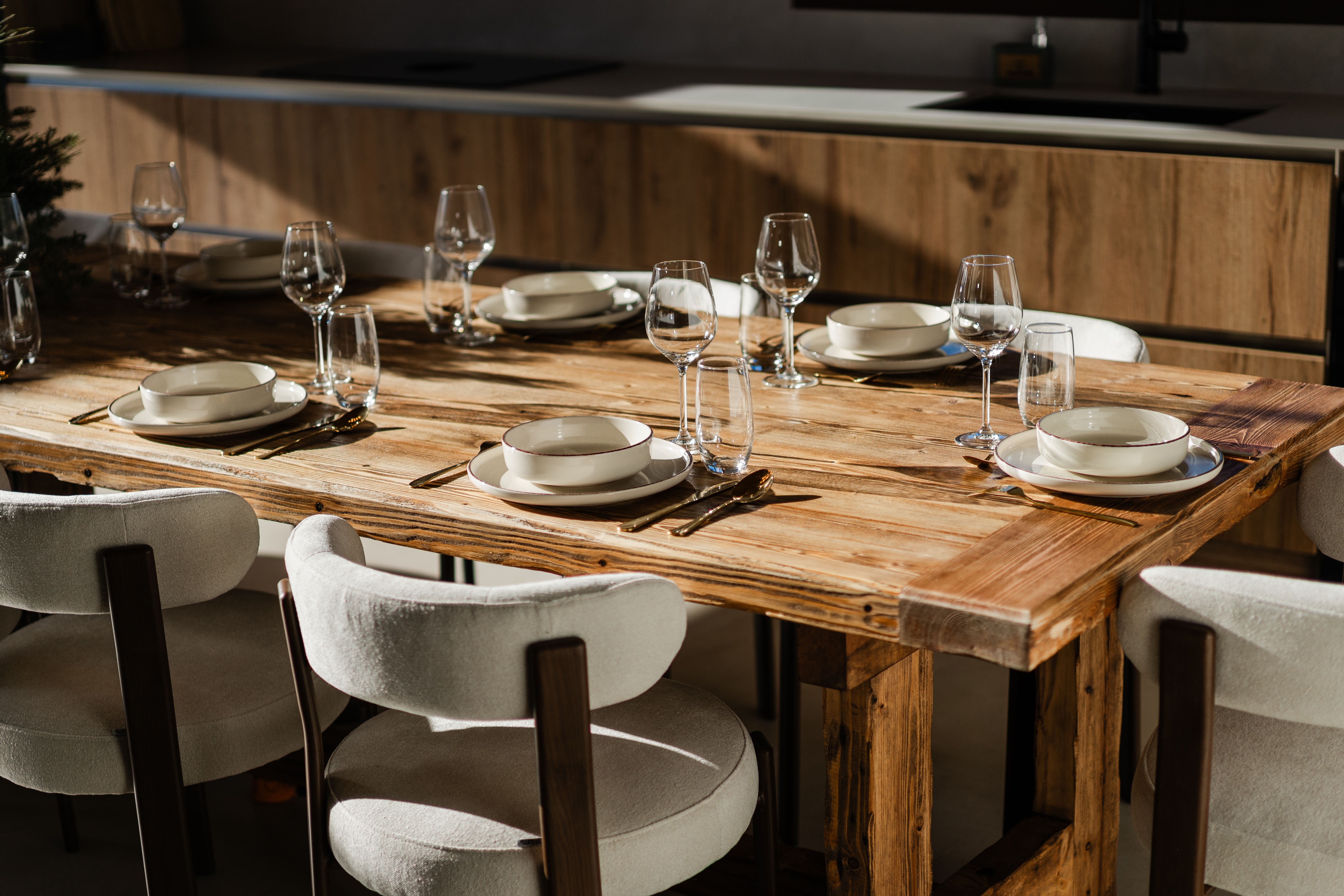 Couvert dressé sur la table bergère